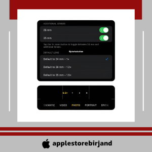 تنظیمات دوربین